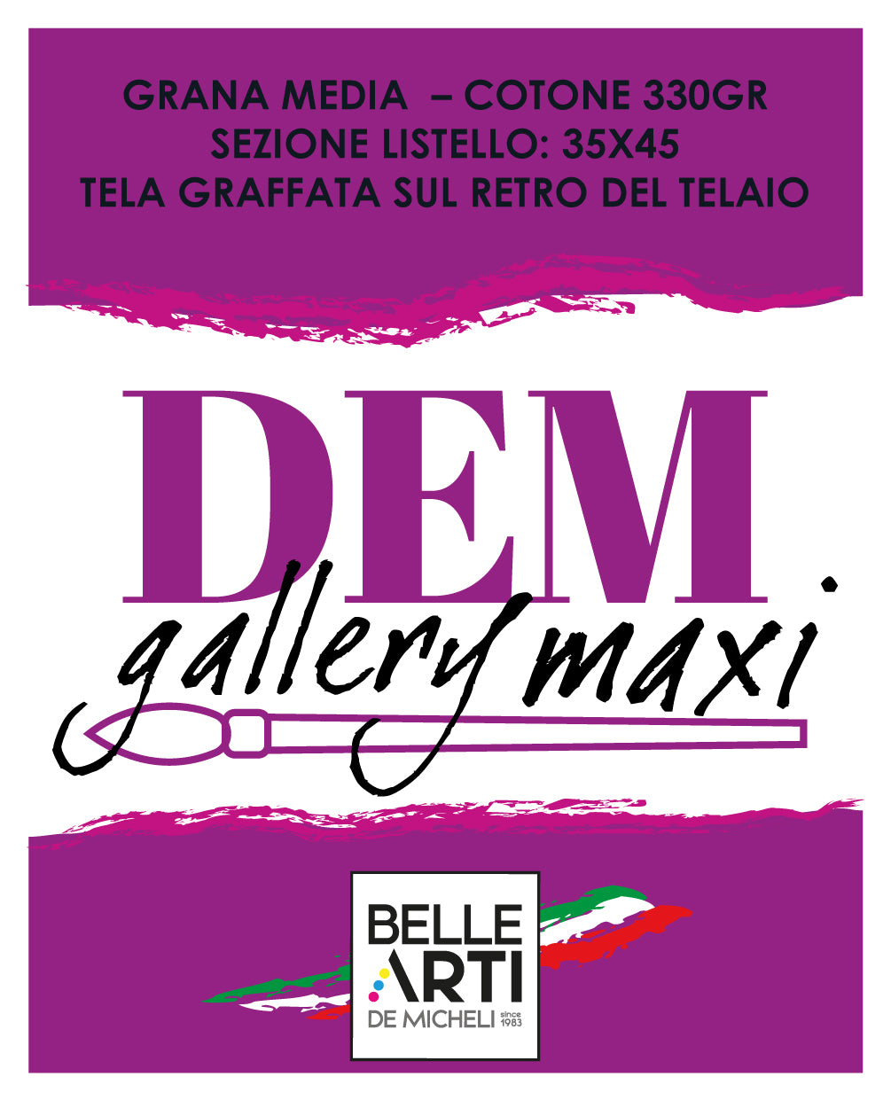 tela telaio alto a cassetta per pittura DEM gallery