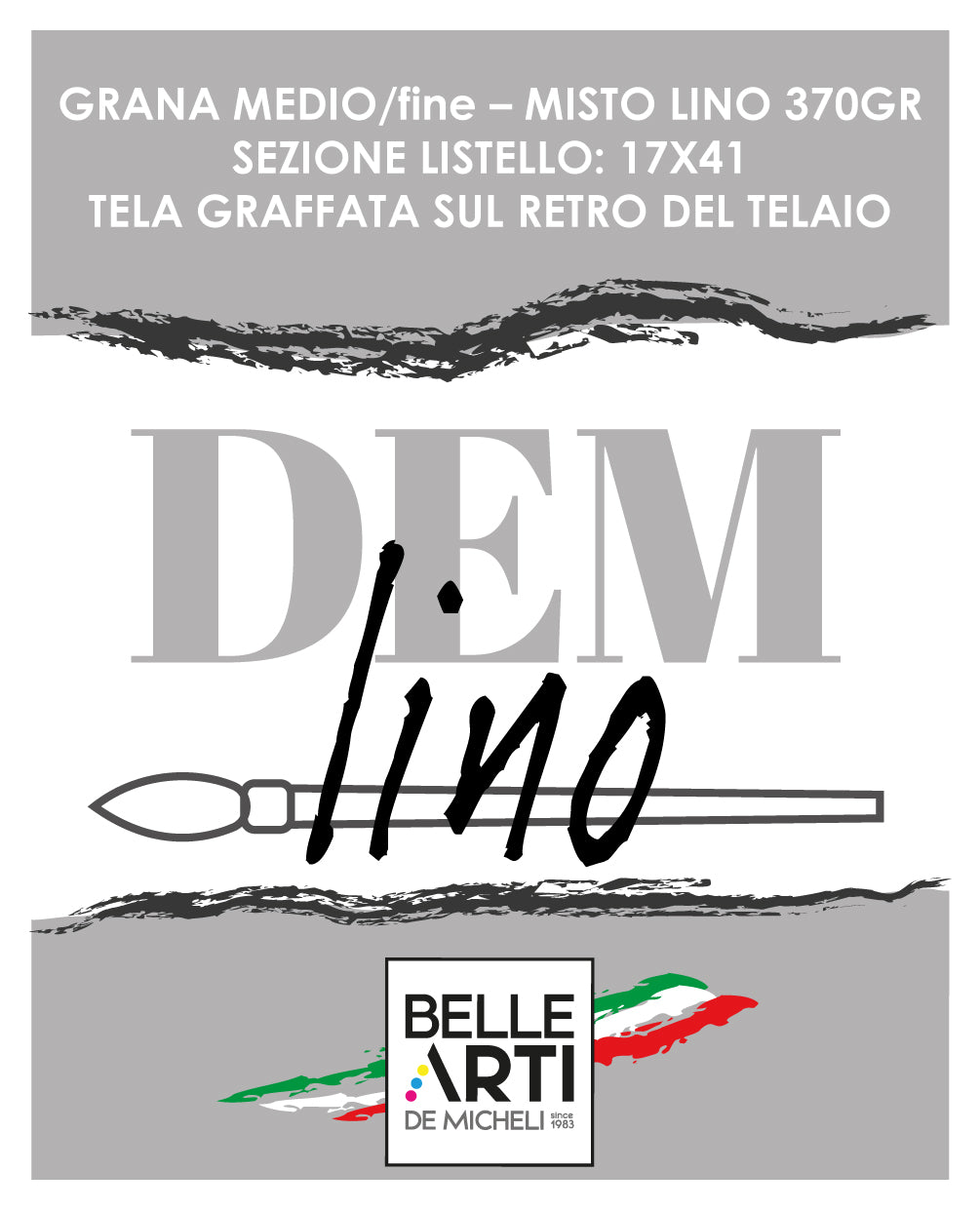 Tele per pittura " DEM LINO " Grana Medio/fine - Qualità Italiana
